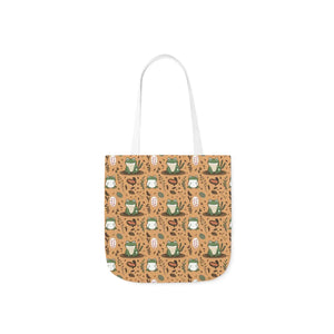 Playful Frog Canvas Tote Bag - Durable Polyester - Dipaliz - Shopping Totes