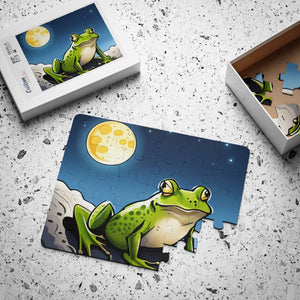Magical Frog and Moon Kids Puzzle 30 Piece - Dipaliz - Jigsaw Puzzles