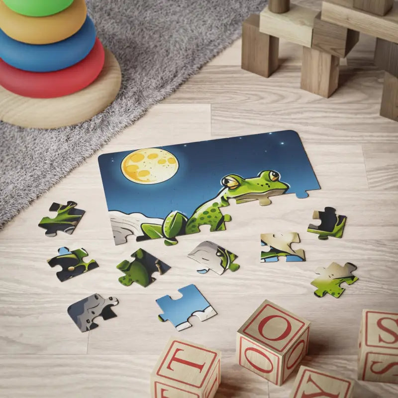 Thrilling Frog & Moon Kids’ Puzzle Fun by Dipaliz