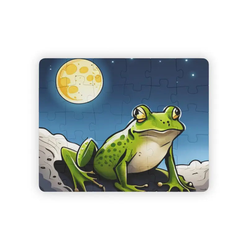 Thrilling Frog & Moon Kids’ Puzzle Fun by Dipaliz