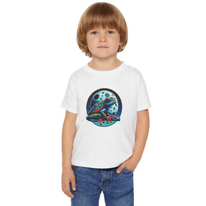 Kids Clothes - Frog Moon Toddler T-shirt Classic Fit Soft Cotton Tee - Dipaliz