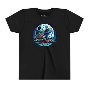 Enchanting Frog Moon Youth Tee - Soft Cotton Apparel - Dipaliz - T-shirts - s