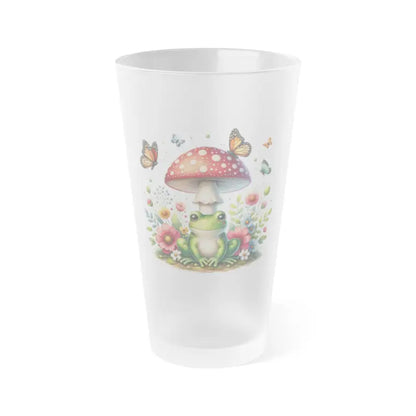 Frog Mushroom Style Frosted Pints - Quirky Drinkware Essentials - 16oz / Glasses