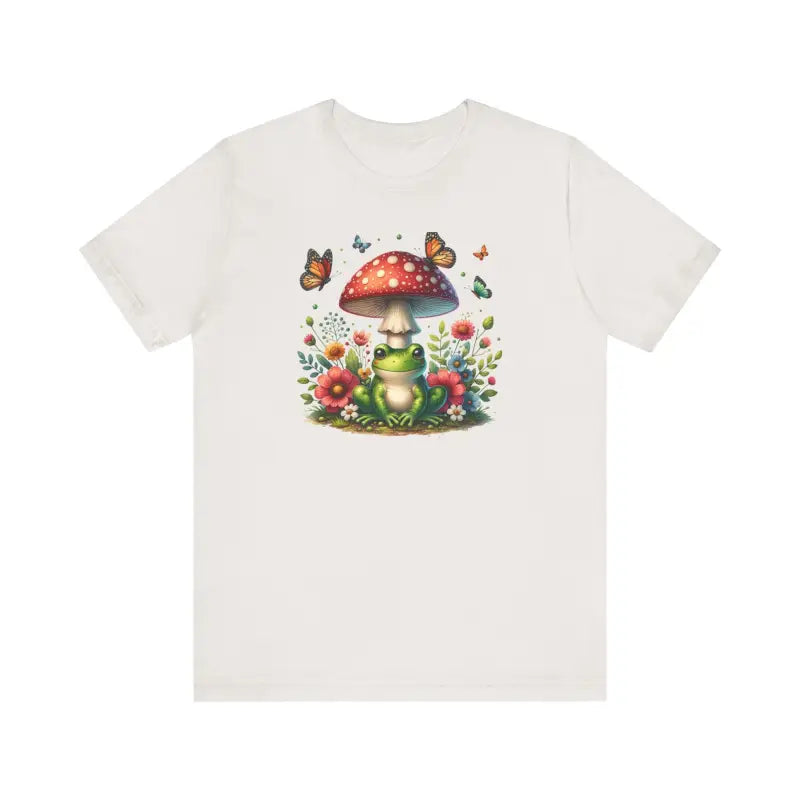 Frog & Mushroom Jersey: Unisex Cottagecore Tee! - T-shirt