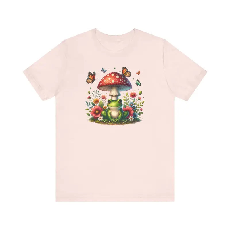 Frog & Mushroom Jersey: Unisex Cottagecore Tee! - T-shirt