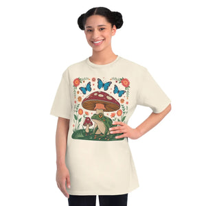 Organic Mushroom Tee - Frog Cottage Core Design - Dipaliz - T-shirts