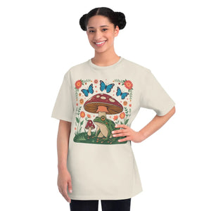 Organic Mushroom Tee - Frog Cottage Core Design - Dipaliz - T-shirts