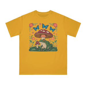 Organic Mushroom Tee - Frog Cottage Core Design - Dipaliz - T-shirts
