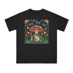 Organic Mushroom Tee - Frog Cottage Core Design - Dipaliz - T-shirts