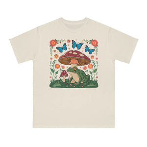 Organic Mushroom Tee - Frog Cottage Core Design - Dipaliz - T-shirts