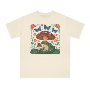 Organic Mushroom Tee - Frog Cottage Core Design - Dipaliz - T-shirts