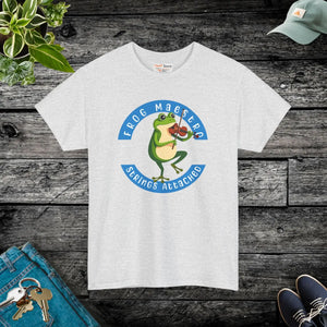 Whimsical Frog Violin Tee - Heavy Cotton Casual - Dipaliz - T-shirts