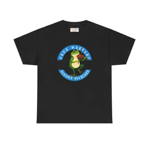Whimsical Frog Violin Tee - Heavy Cotton Casual - Dipaliz - T-shirts