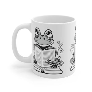Whimsical Frog Reading Book Mug - High Quality Ceramic - Dipaliz - Mugs
