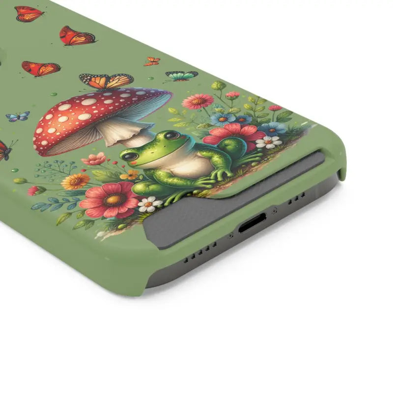 Frog-tastic Matte Critter Cardholder: Stylish & Whimsical Protection - Phone Case