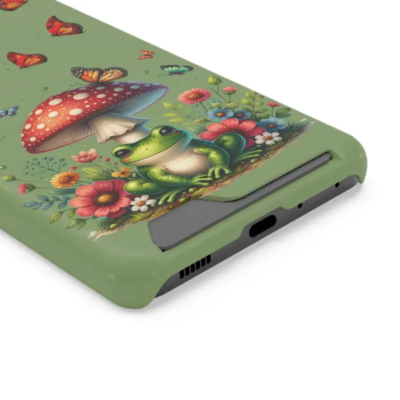 Frog-tastic Matte Critter Cardholder: Stylish & Whimsical Protection - Phone Case