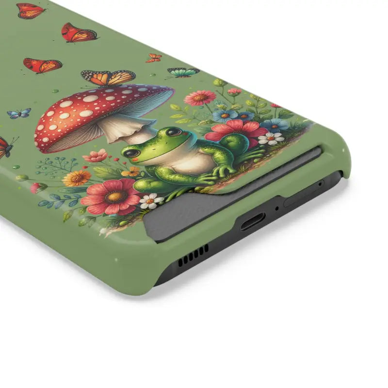 Frog-tastic Matte Critter Cardholder: Stylish & Whimsical Protection - Phone Case