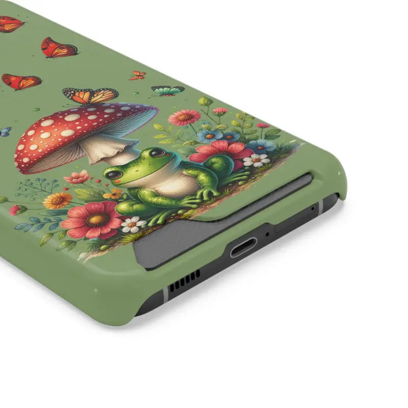 Frog-tastic Matte Critter Cardholder: Stylish & Whimsical Protection - Phone Case