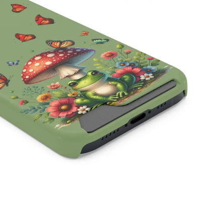 Frog-tastic Matte Critter Cardholder: Stylish & Whimsical Protection - Phone Case