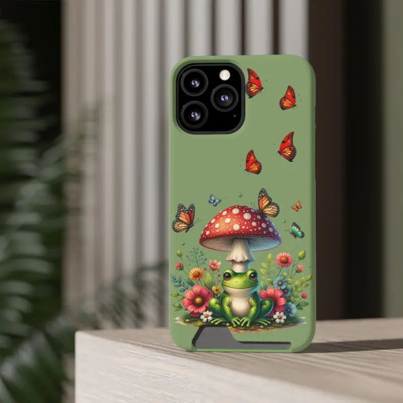 Frog-tastic Matte Critter Cardholder: Stylish & Whimsical Protection - Phone Case