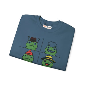 Premium Cute Frog Sweatshirt - Unisex Crewneck Comfort - Dipaliz - Sweatshirts