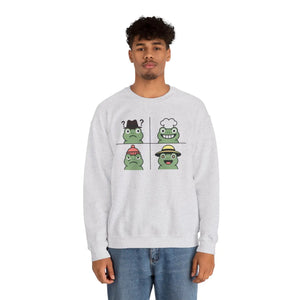 Premium Cute Frog Sweatshirt - Unisex Crewneck Comfort - Dipaliz - Sweatshirts