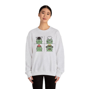 Premium Cute Frog Sweatshirt - Unisex Crewneck Comfort - Dipaliz - Sweatshirts