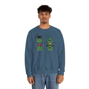 Premium Cute Frog Sweatshirt - Unisex Crewneck Comfort - Dipaliz - Sweatshirts