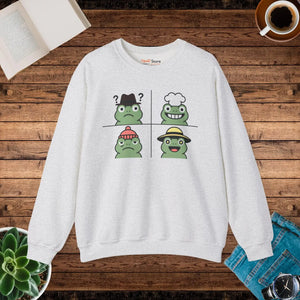 Premium Cute Frog Sweatshirt - Unisex Crewneck Comfort - Dipaliz - Sweatshirts