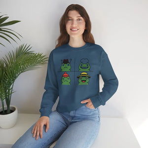 Premium Cute Frog Sweatshirt - Unisex Crewneck Comfort - Dipaliz - Sweatshirts