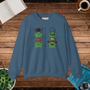 Premium Cute Frog Sweatshirt - Unisex Crewneck Comfort - Dipaliz - Sweatshirts