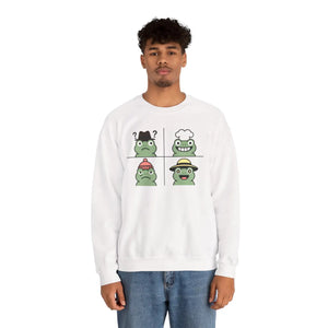 Premium Cute Frog Sweatshirt - Unisex Crewneck Comfort - Dipaliz - Sweatshirts