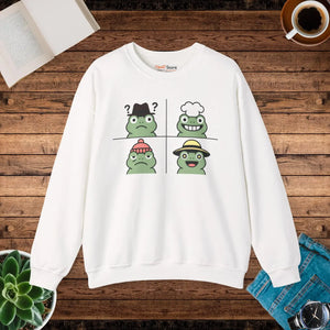 Premium Cute Frog Sweatshirt - Unisex Crewneck Comfort - Dipaliz - Sweatshirts