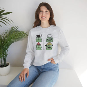 Premium Cute Frog Sweatshirt - Unisex Crewneck Comfort - Dipaliz - Sweatshirts