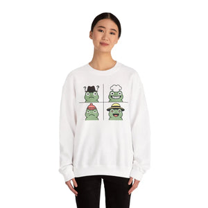 Premium Cute Frog Sweatshirt - Unisex Crewneck Comfort - Dipaliz - Sweatshirts