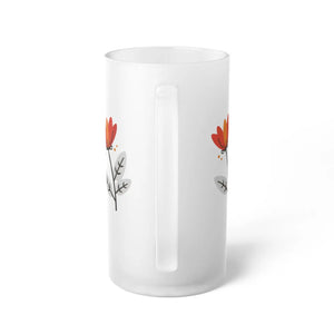 Chic Frosted Glass Beer Mug - Sleek Modern Drinkware - Dipaliz - Glasses