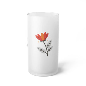 Chic Frosted Glass Beer Mug - Sleek Modern Drinkware - Dipaliz - Glasses