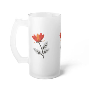 Chic Frosted Glass Beer Mug - Sleek Modern Drinkware - Dipaliz - Glasses