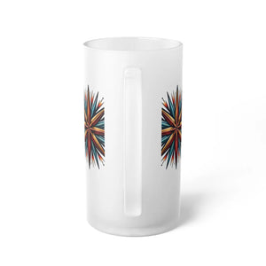 Modern Frosted Glass Beer Mug - 16oz Star Finish - Dipaliz - Tumblers