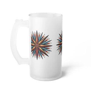 Modern Frosted Glass Beer Mug - 16oz Star Finish - Dipaliz - Tumblers