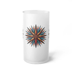 Modern Frosted Glass Beer Mug - 16oz Star Finish - Dipaliz - Tumblers