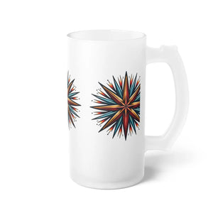 Modern Frosted Glass Beer Mug - 16oz Star Finish - Dipaliz - Tumblers