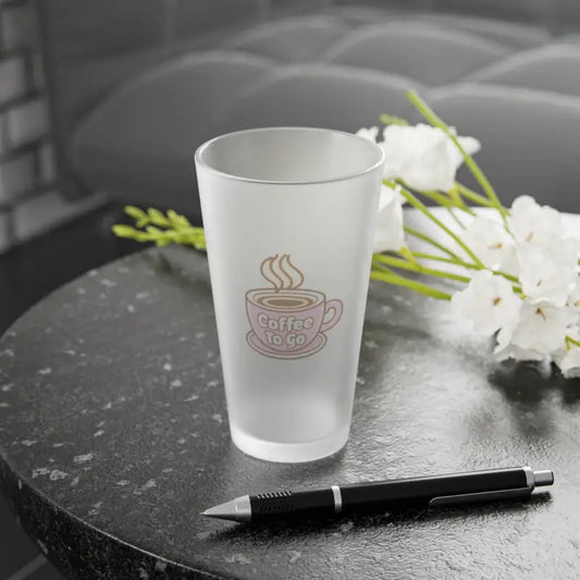 Sip in Style with our Frosted Pint Glass 16oz Matte Finish - Mug