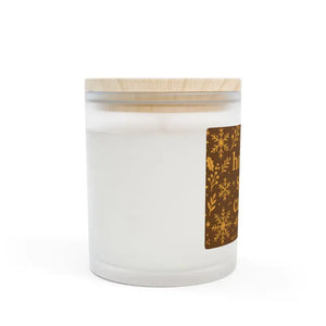 Frosted Spice Natural Soy Wax Candle Wooden Wick Crackle - Dipaliz - Cinnamon Chai / 11oz - Candles