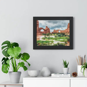 Arches National Park Poplar Wood Frame Print by Dipaliz - 14″ x 11″ / Black - Prints