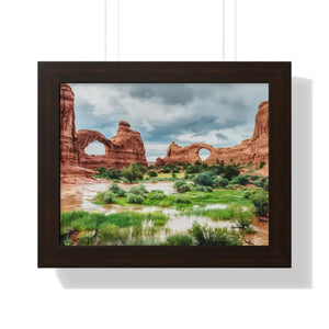 Arches National Park Poplar Wood Frame Print by Dipaliz - 14″ x 11″ / Walnut - Prints
