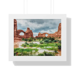 Arches National Park Poplar Wood Frame Print by Dipaliz - 14″ x 11″ / White - Prints