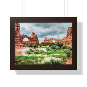 Arches National Park Poplar Wood Frame Print by Dipaliz - 16″ x 12″ / Walnut - Prints