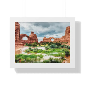 Arches National Park Poplar Wood Frame Print by Dipaliz - 16″ x 12″ / White - Prints