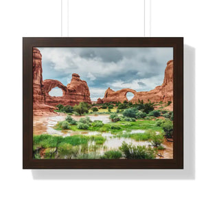 Arches National Park Poplar Wood Frame Print by Dipaliz - 20’’ x 16’’ / Walnut - Prints